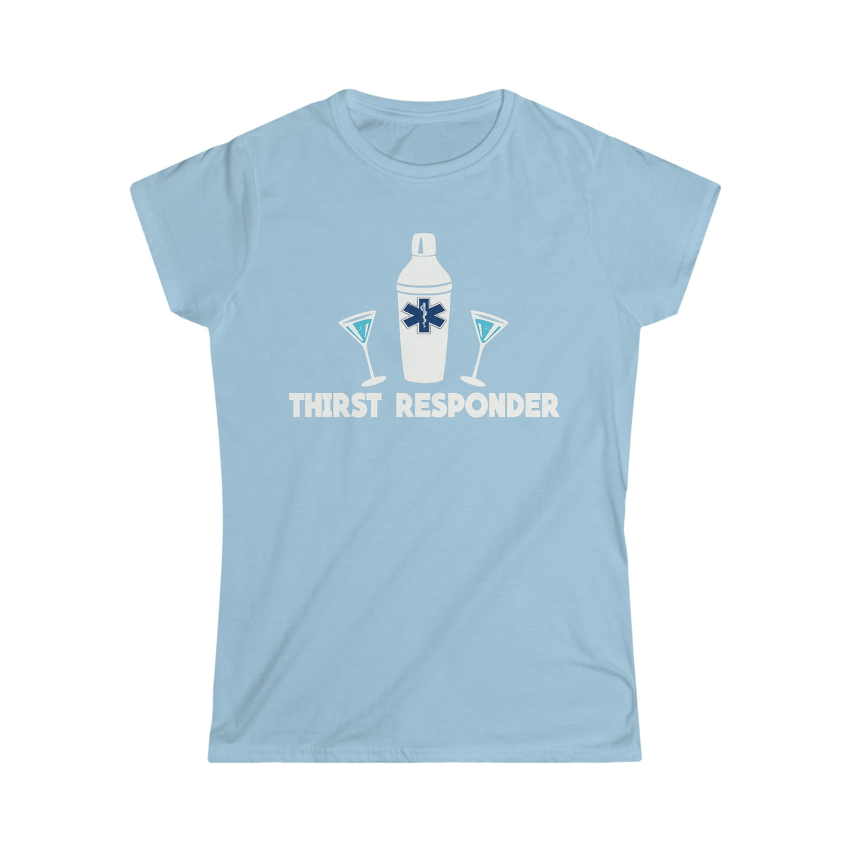 Thirst Responder Women's Soft Style Tee Light Blue