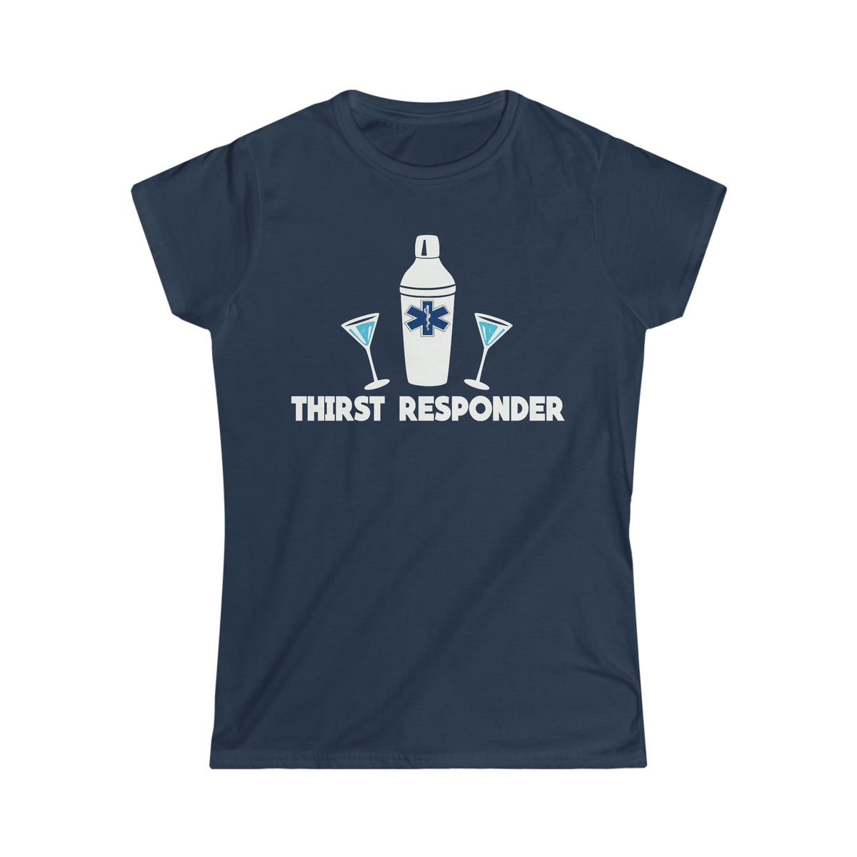 Thirst Responder Women's Soft Style Tee Navy