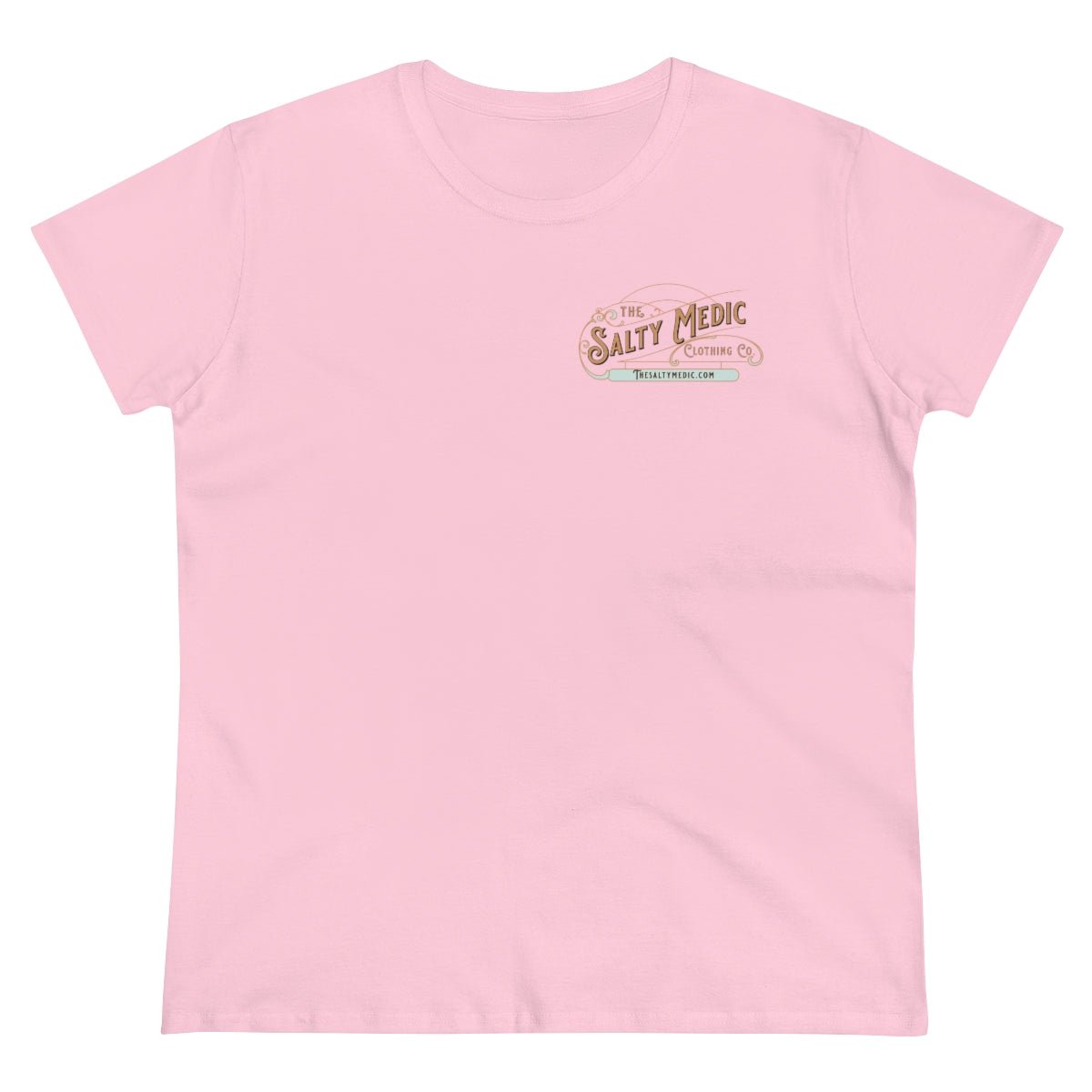 We Will Never Forget Women's Midweight Cotton Tee Light Pink