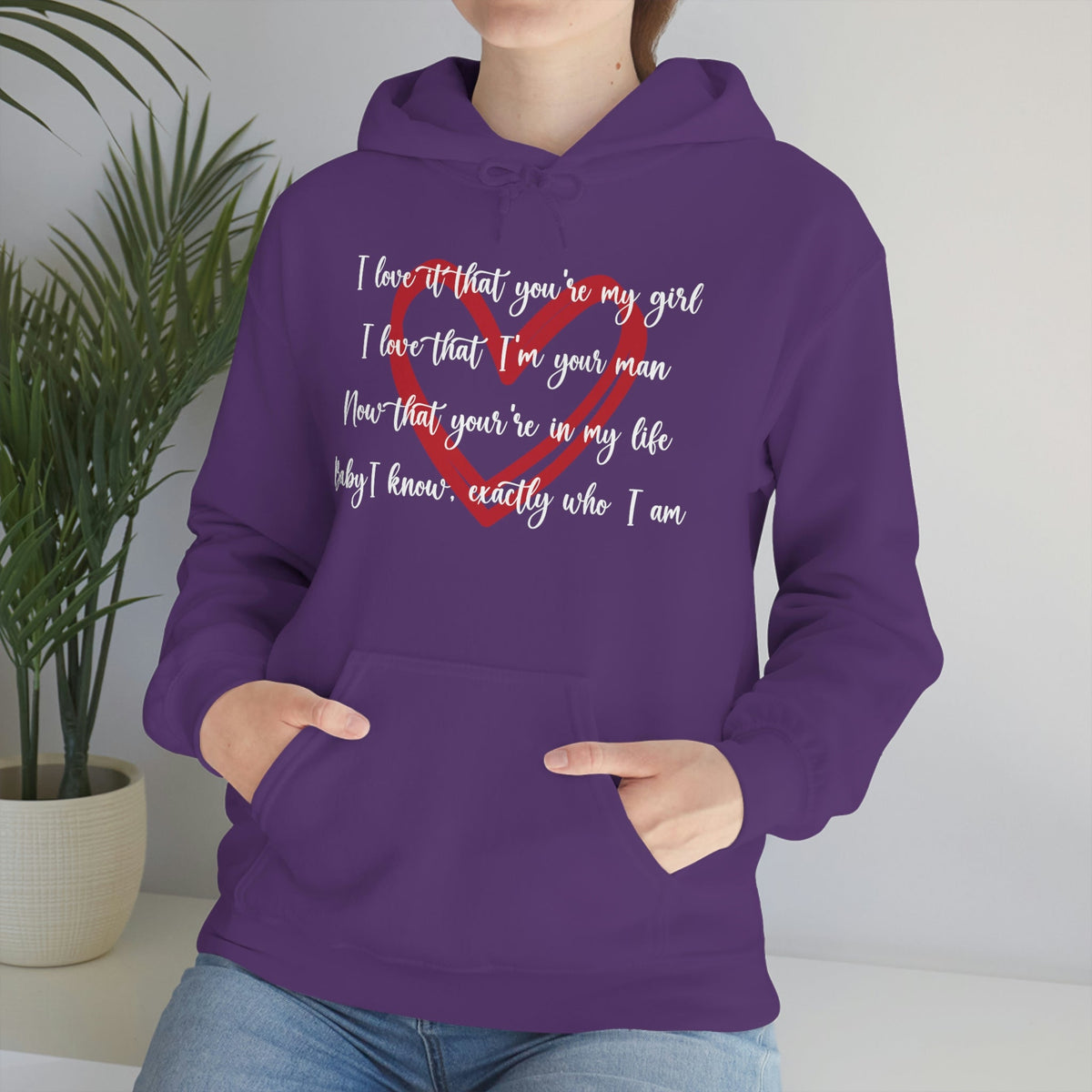 Who I Am Unisex Heavy Blend™ Hooded Sweatshirt Purple