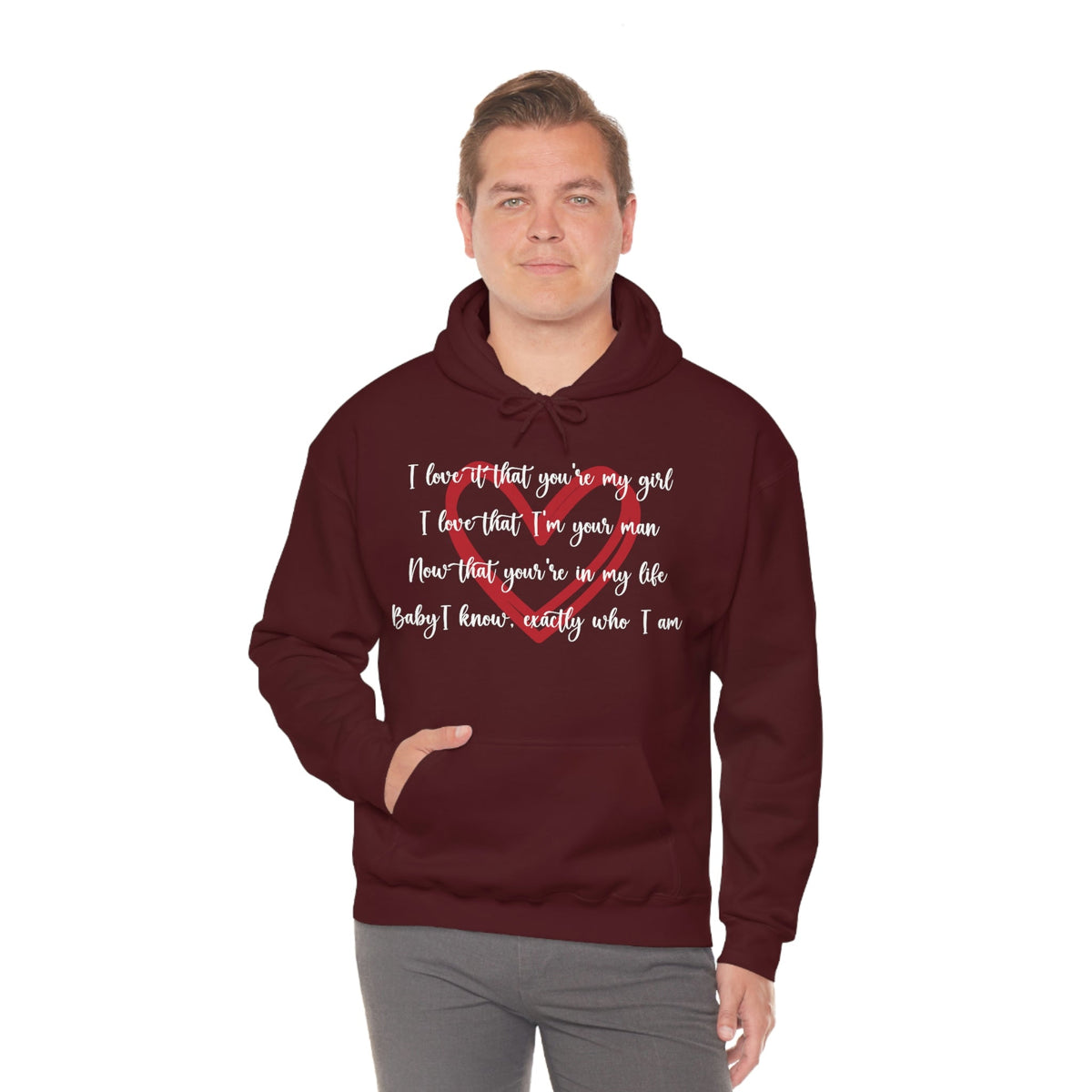 Who I Am Unisex Heavy Blend™ Hooded Sweatshirt Maroon