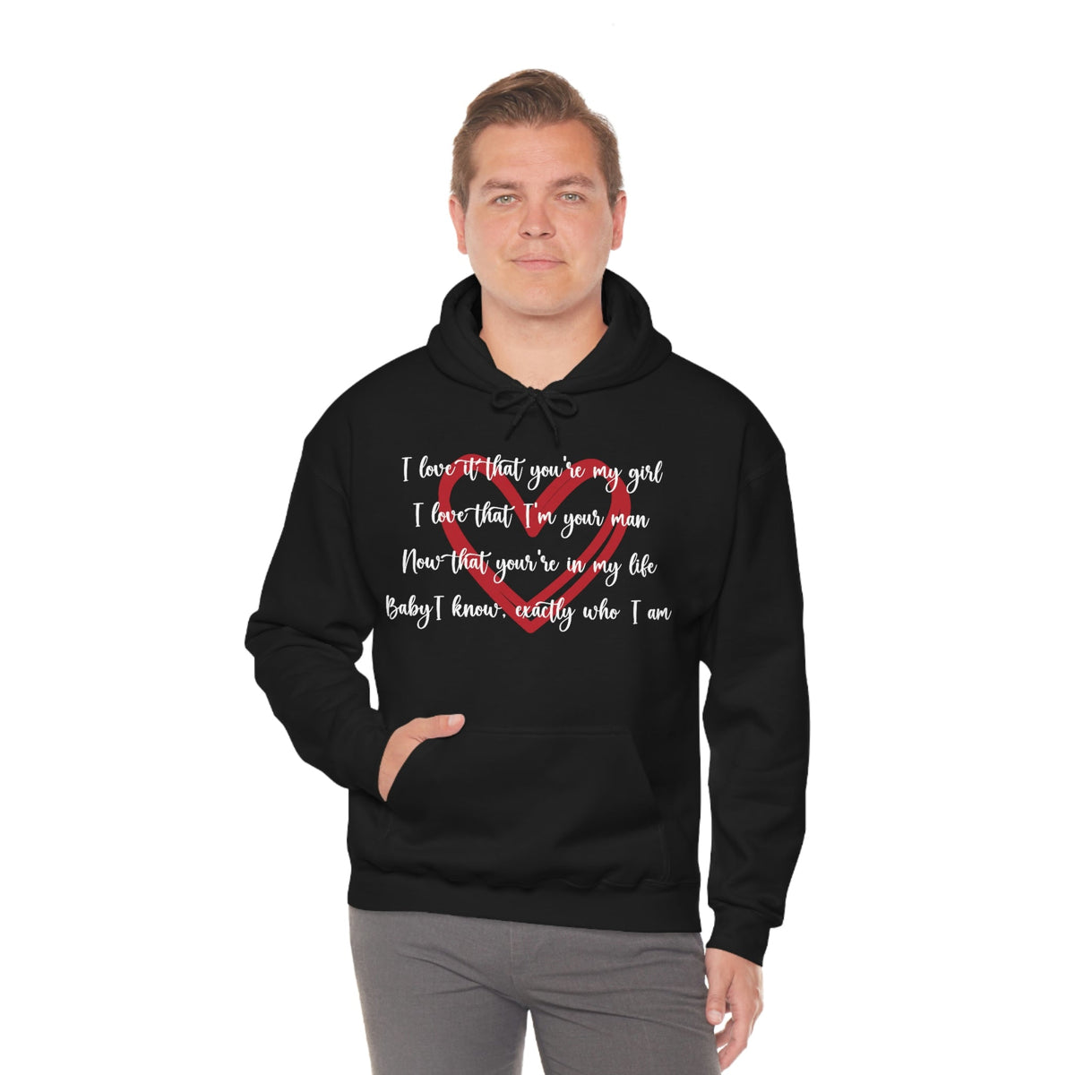 Who I Am Unisex Heavy Blend™ Hooded Sweatshirt Black