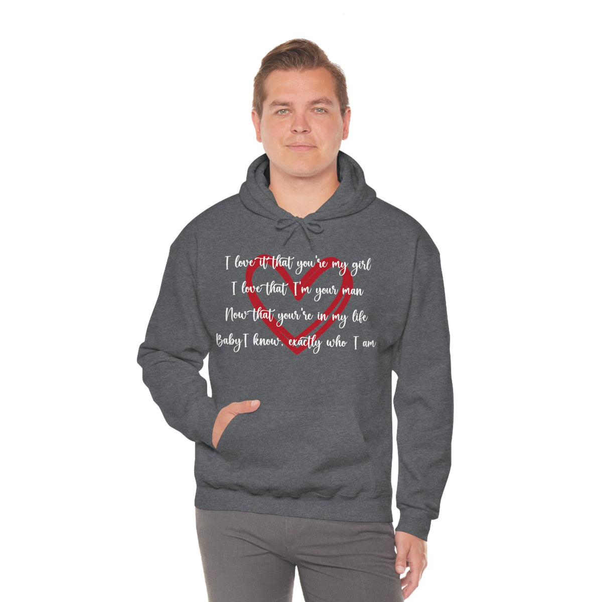 Who I Am Unisex Heavy Blend™ Hooded Sweatshirt Dark Heather