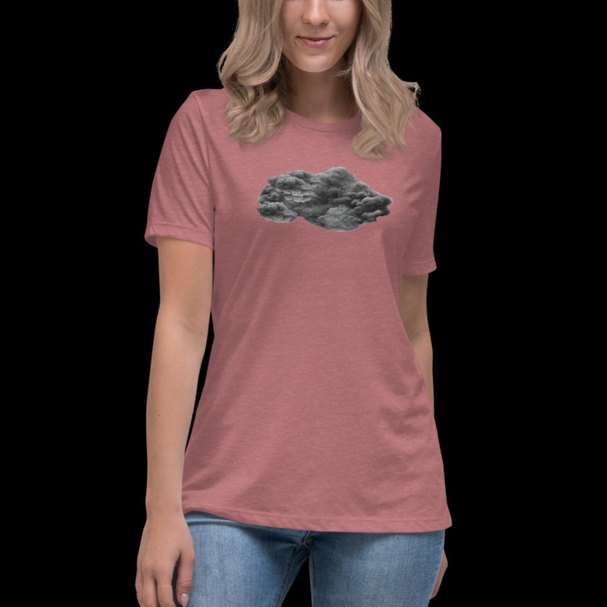 Black Cloud Women's Relaxed T-Shirt Heather Mauve