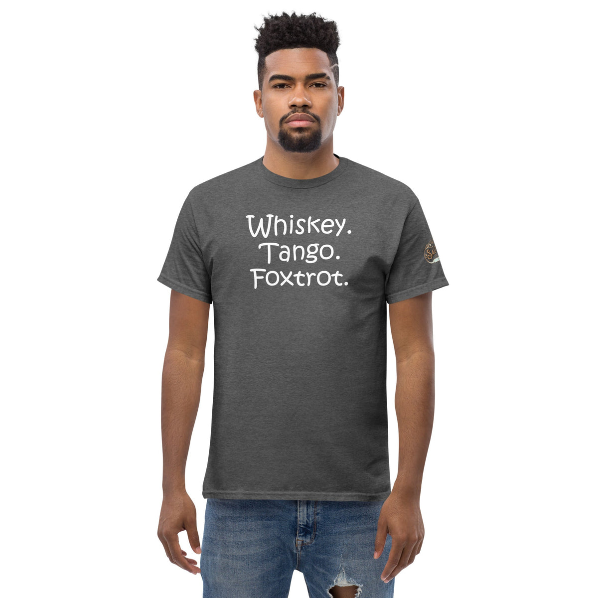 W.T.F. Men's classic tee Dark Heather