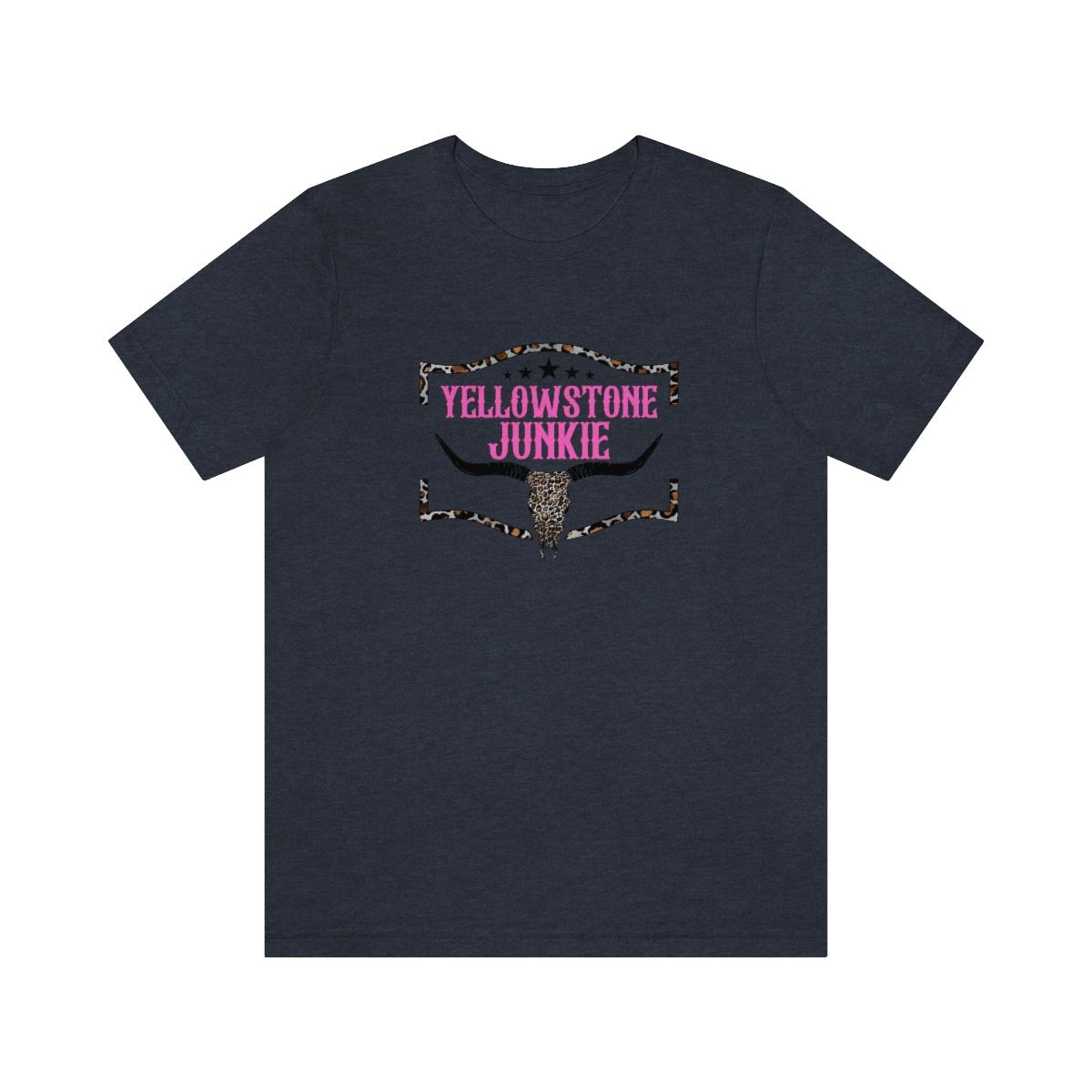 Yellowstone Junkie Women's Short Sleeve Tee Heather Navy